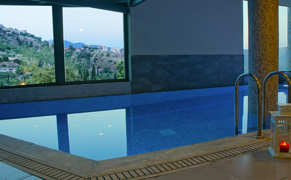 The indoor heated swimming-pool
